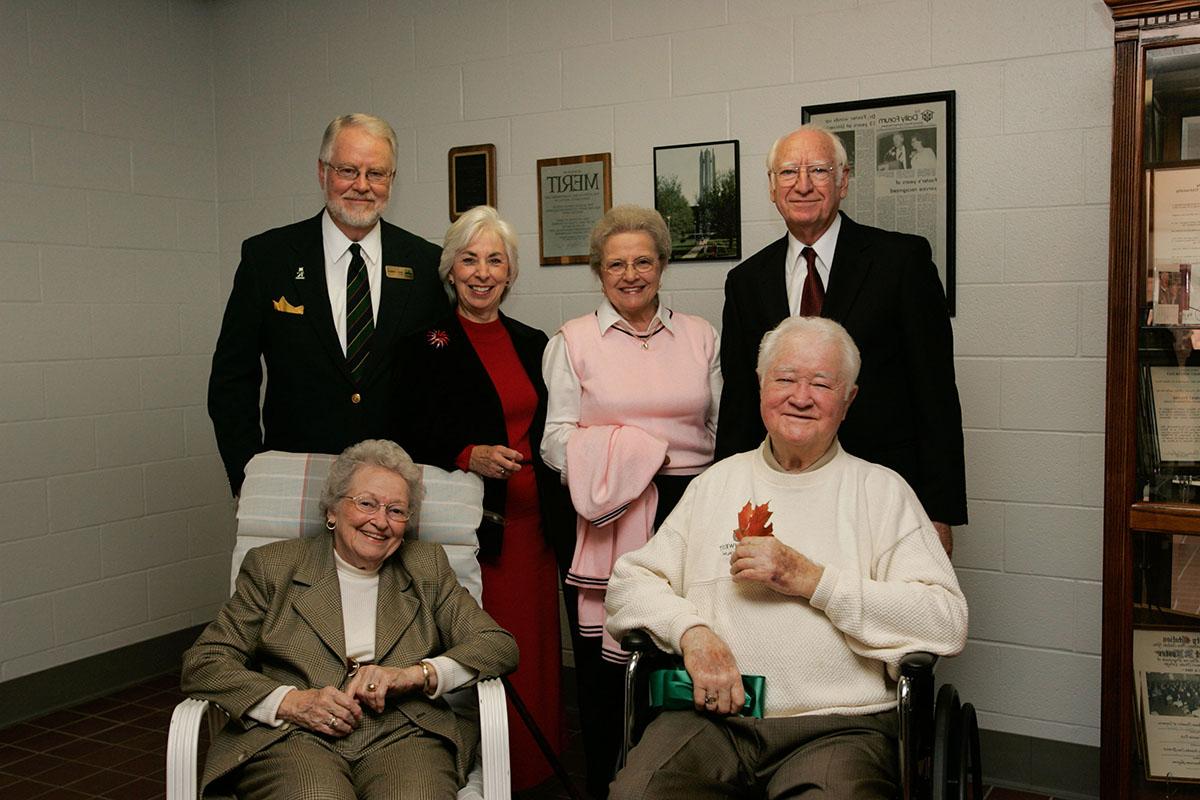 President Hubbard and his wife, Aleta, are pictured in 2005 with former Northwest presidents and first ladies, Robert Foster and his wife, Virginia, and B.D. Owens and his wife, Sue.